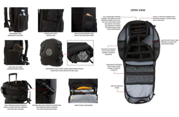 Image of Hex Ranger Clamshell Dslr Backpack, Black, HX2468-BLCK