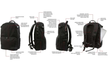 Image of Hex Ranger Clamshell Dslr Backpack, Black, HX2468-BLCK