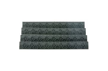Image of Hexmag AR15 7 Slot KeyMod Wedge-LOK Cover, 4 Pack, Black, Small, HX-KMC-4PK-BLK
