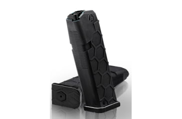 Image of Hexmag Glock 17/26/34 Gen3-5 9mm Luger 17 Round Pistol Magazine, Black, 1 Pack, Carbon Senthex, HX17G17BLK-17RD