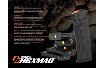 Image of Hexmag Series 2 AR-15 5.56x45 15 Round Rifle Magazine, Black, 15, HX1530-AR15S2-BLK