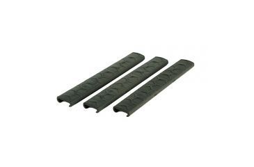 Image of Hexmag Slim Line 18-Slot LowPro Rail Covers 3 Pack, Black, Small, HX-LRC-3PK-BLK