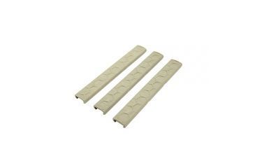 Image of Hexmag Slim Line 18-Slot LowPro Rail Covers 3 Pack, FDE, Small, HX-LRC-3PK-FDE