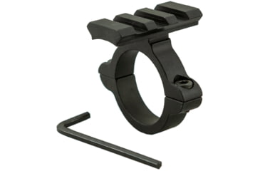 Image of Hi-Lux Optics 30mm Lock Ring with Rail, Matte Black, 30LRWR