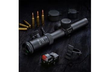 Image of Hi-Lux CMR4-556 1-4X24 Tactical Rifle Scope w/Red Illuminated 556 NATO BDC Reticle, Matte Black, CMR4-556-R, EDEMO1