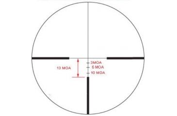 Image of Hi-Lux Optics Long Eye Relief  Rifle Scope, 2-7 x, 32 mm, 1 in, Second Focal Plane (SFP), Post with Center Dot, Matte, Black, LER27X32BDC