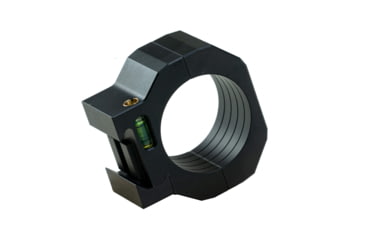 Image of Hi-Lux Optics Max-Tac Precision Scope Rings, 34mm Diameter, 1.00in Tall, 7075-T6, Bubble Level, Matte Black, MR34-M