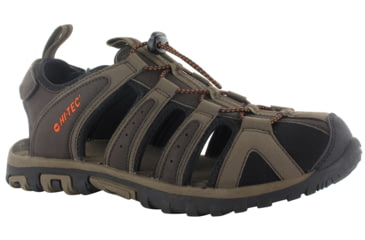 Image of Hi-Tec Cove Sandal - Men's-Dark Chocolate/Burnt Orange-Medium-13