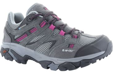 Image of Hi-Tec Ravus Vent Low WP Hiking Boots - Womens, Charcoal/Cool Grey/Amarath, Medium, 8.5, 24128-M085