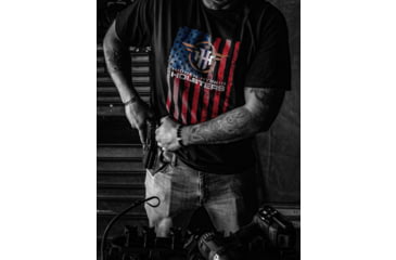 Image of Hidden Hybrid Holsters Hidden Hybrid Holsters flag T-Shirt, HHH-t-shirt black flag l