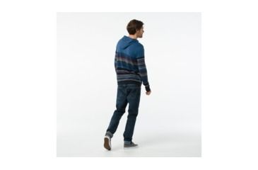 Image of Smartwool Hidden Trail Striped Hoody Sweater-Men's, Bright Cobalt H, Large, SW000298A18-L
