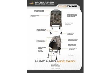 Image of Higdon Outdoors 31518 Invisi-Chair Optifade Marsh Camo