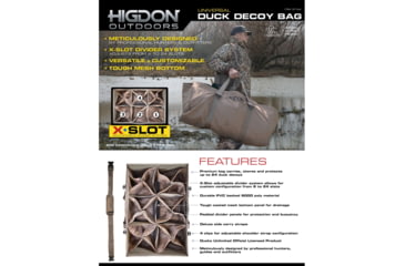 Image of Higdon Outdoors 37124 X-Slot Universal Decoy Bag Tan 600D Polyester