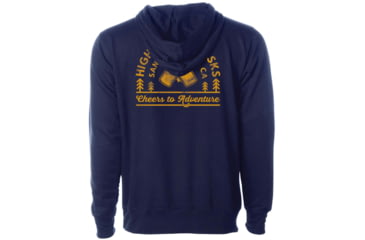 Image of High Camp Flasks Cheers to Adventure Midweight Hooded Sweatshirt - Mens, Navy, Small, HDNVS