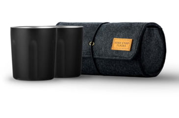Image of High Camp Flasks Firelight Tumbler, 2 Pack w/ Wool Case, Onyx, 375ml, 2116x