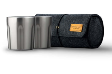 Image of High Camp Flasks Firelight Tumbler, 2 Pack w/ Wool Case, Stainless Steel, 375ml, 2116s