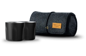 Image of High Camp Flasks Torch Shot-Glass, 2 Pack w/ Wool Case, Onyx, 6oz, SG2Px