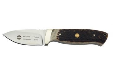 Image of High Country Knife &amp; Tool Foothills Stag Fixed Blade Knife,3.1in Stainless Steel Blade,Stag Scales 82010010S