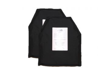 Image of High Ground Gear AFCT3A, Plate Carrier Insert, Shooter, 11X14, NIJ 0101.06, Set, Black, HG-AFCT3A-525-11x14-SH-PB
