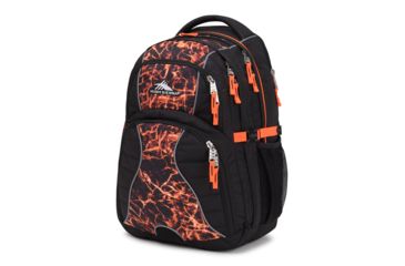 Image of High Sierra Swerve Laptop Backpack, Black/Fireball/Elecric Orange, 19inx 13inx 8in, 53665-6724