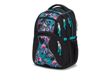 Image of High Sierra Swerve Laptop Backpack, Black/Tropic Nights/Turquoise, 19inx 13inx 8in, 53665-6731