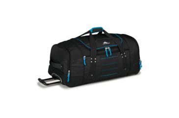 Image of High Sierra Ultimate Access 2.0 Wheeled Duffel Bag 30 In, Black/Blue Print, 30.0inx 15.0inx 14.0in, 63609-3059