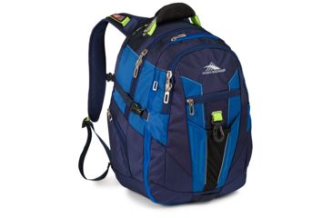 Image of High Sierra XBT Laptop Business Backpack, True Navy/Royal Cobalt/Chartreuse, 19.5inx 13.0inx 7.0in, 58000-4178