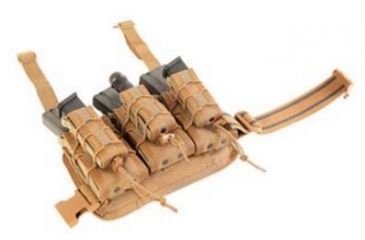 Image of High Speed Gear HSGI Double Decker Leg Rig Rifle Pouch, Coyote Brown, 21DL02CB