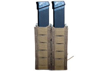 Image of High Speed Gear Duty Double Taco Pistol Magazine Pouch - Extended, Coyote Brown, 41EX02CB