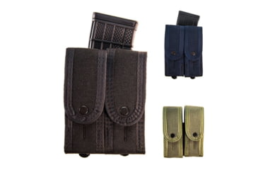 Image of High Speed Gear Duty Staggered Double Pistol TACO Covered Pouch w/ Rifle U-MOUNT, Black, Coyote Brown, LE Blue, Olive Drab