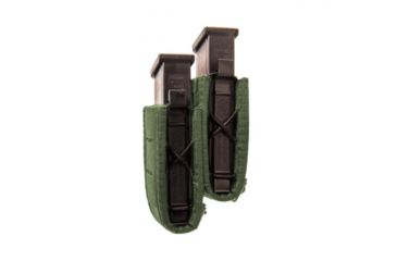 Image of High Speed Gear Duty Staggered Double Pistol Taco U-Mount Pouch, Olive Drab, 41PS02OD