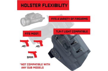 Image of Crucial Concealment 1399 UNIVERSAL LIGHT HOLSTER BLK