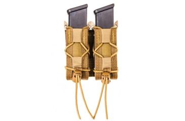 Image of High Speed Gear HSGI Double Taco Pistol Magazine Pouch, Coyote Brown, 13PT12CB