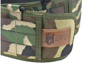 Image of High Speed Gear HSGI Sure Grip Padded Belt Slotted, 35.5in., Woodland, Medium, 33PB01WC