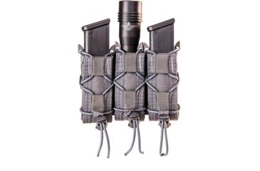Image of High Speed Gear HSGI Triple Pistol Taco MOLLE Mag Pouch, Wolf Gray, 11PT03WG