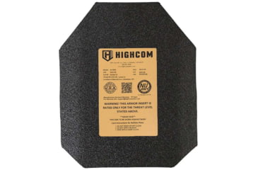 Image of HighCom Armor Guardian AR1000 Armor Plate, Shooters Cut, Level III+, Black, 10x12in, AR1000-SC-SC-1012-20M