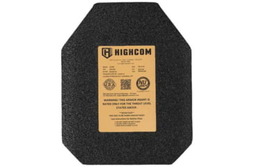 Image of HighCom Armor Guardian AR500 Armor Plate, Shooters Cut, Level III+, Black, 10x12in, AR500-SC-SC-1012-20M