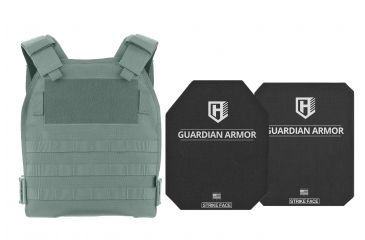 Image of HighCom Armor TFO Series Rifle Armor Kit Plate Carrier w/Guardian RSTP Ceramic Plates w/UHMWPE Backing/10x12 Shooters Cut/10x12 Full Cut, Foliage Green, 2XL, RAK-2015295294