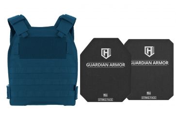 Image of HighCom Armor TFO Series Rifle Armor Kit Plate Carrier w/Guardian RSTP Ceramic Plates w/UHMWPE Backing/10x12 Shooters Cut/10x12 Full Cut, Navy Blue, 2XL, RAK-2017295294