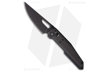 Image of HighTron Sharplyn Axis Folding Knife, 3.60in, Sandvik 14C28N, Carbon Fiber, G-10, Black Handle, Black/Black, 8.20 inch, BHQ-209720