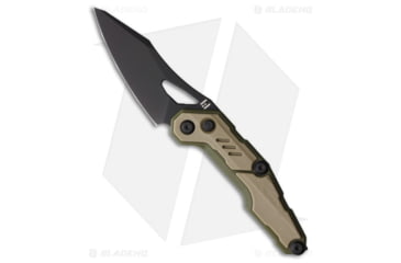 Image of HighTron Spectron Folding Knife, 3.05in, Bohler M390 Stainless Steel, Sheepsfoot Blade, Tan Handle, Tan/Black, 7.12 inch, BHQ-209727