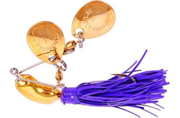 Image of Hildebrandt Nugget Spinnerbait, 2/0 Hook, Purple With Gold Blade, 1 1/2in, 1/4oz, 102G-PUR