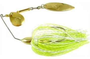 Image of Hildebrandt Okeechobee Special Spinnerbait, 4/0 Hook, Chartreuse &amp; White With Gold Blade, 3/8oz, PRO4G-CHWH