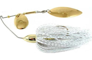 Image of Hildebrandt Okeechobee Special Spinnerbait, 4/0 Hook, White With Gold Blade, 3/8oz, PRO4G-WH