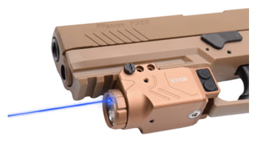 Image of Hilight Enforcer Series Blue Laser Sight, SIG Sauer P226, Springfield Armory XD-S, Glock 19, SIG Sauer P320, Glock 17, Glock 34, Smith &amp; Wesson M&amp;P M2.0, Springfield Armory XD-M, Tan, ES10B2 Tan