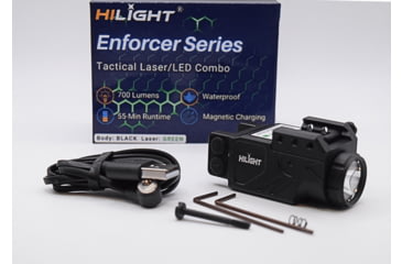 Image of Hilight Enforcer Series Green Laser Sight, SIG Sauer P226, Springfield Armory XD-S, Glock 19, SIG Sauer P320, Glock 17, Glock 34, Smith &amp; Wesson M&amp;P M2.0, Springfield Armory XD-M, Black, ES10G2