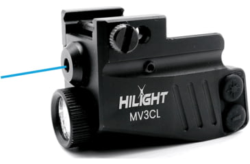 Image of Hilight Maverick Series Cyan Laser Sight, SIG Sauer P226, Springfield Armory XD-S, Glock 19, SIG Sauer P320, Glock 17, Glock 34, Smith &amp; Wesson M&amp;P M2.0, Springfield Armory XD-M, Black, MV3CL