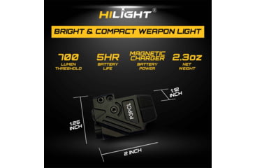 Image of Hilight Peak Performance Purple/Cyan Laser Sight, Glock 17, Glock 19, Black, P3PCL