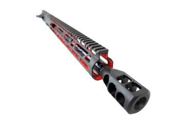 Image of HIPP Customs Complete Upper Receiver, 25.5in, 16in Barrel, 1-7 Twist, Hipp Lite Weight Handguard, Black/Red, 16.0in, HC15UPRRD