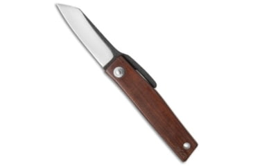 Image of Ohta Knives Hiroaki OFF FK 5 Friction Folding Knife, 2.125in, D2, Reverse Tanto Blade, Wood, Red Handle, Red/Black, 5.50 inch, BHQ-36779